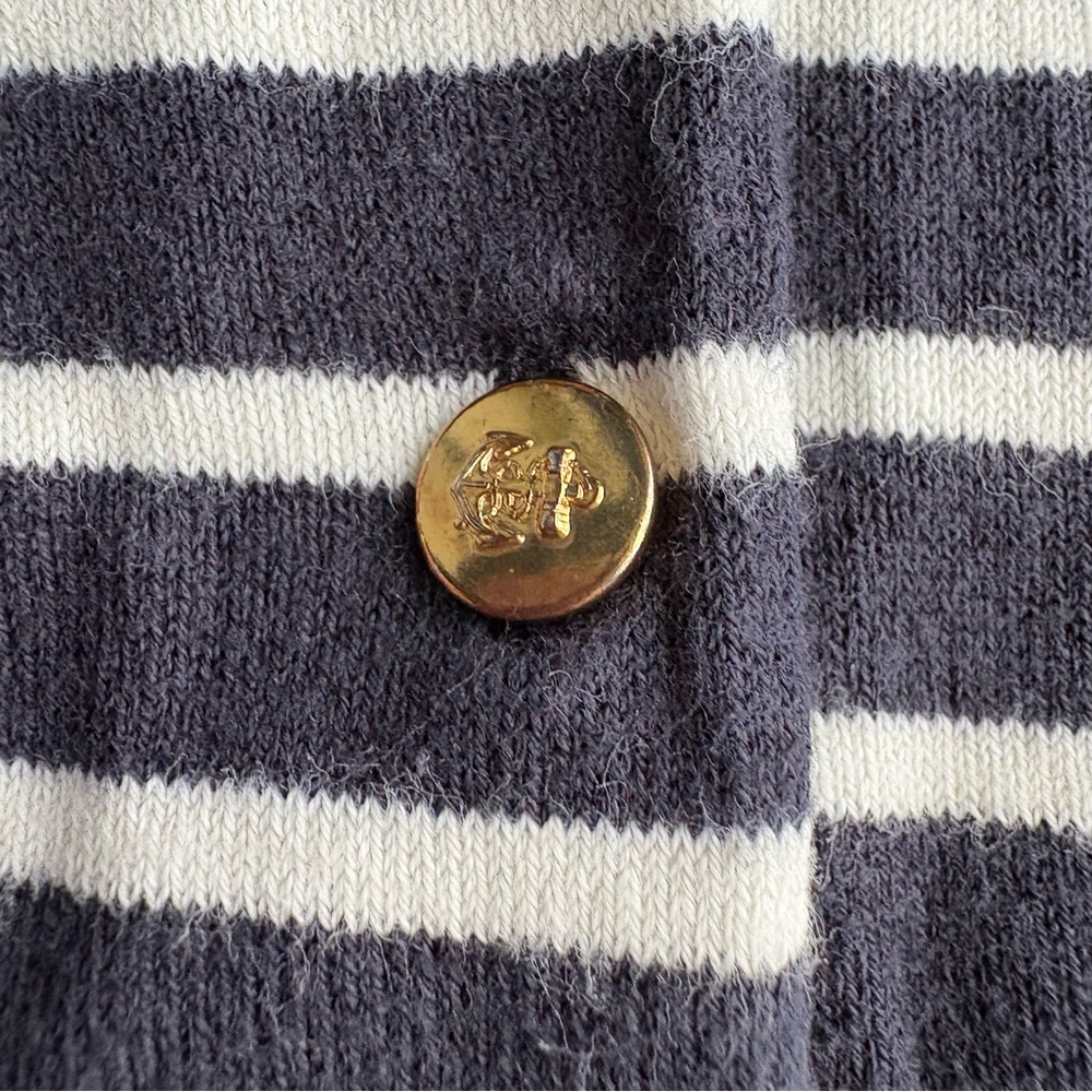J. Crew Women's Black and White Striped Cardigan - Picture 2 of 5